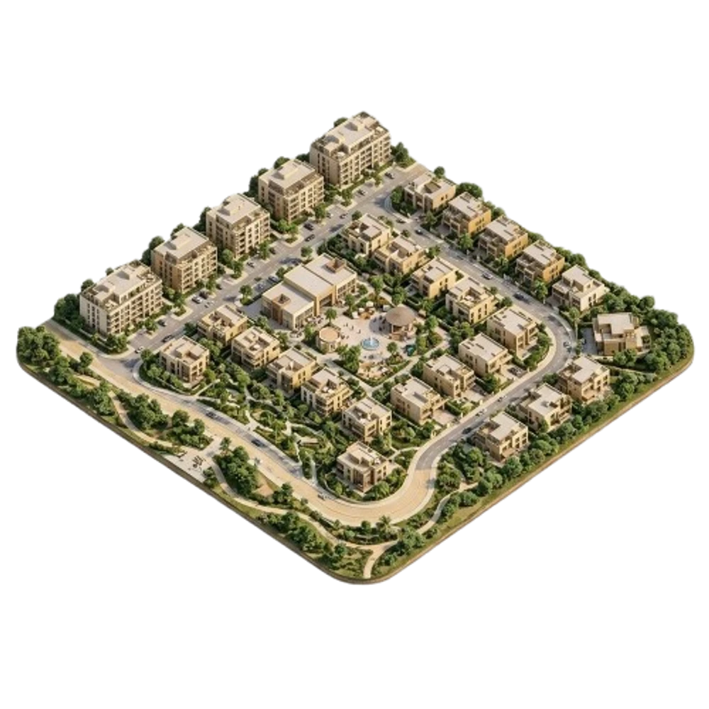 Interactive 3D community cluster model