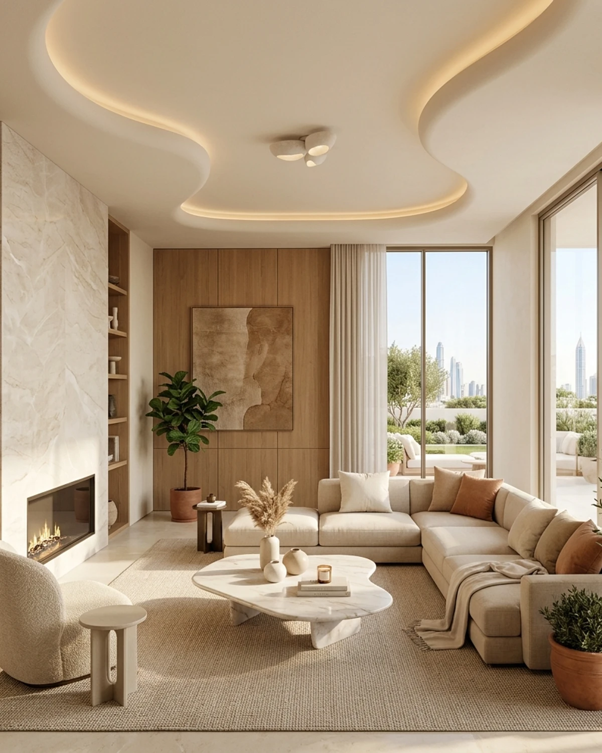 Luxury interior room rendering backdrop